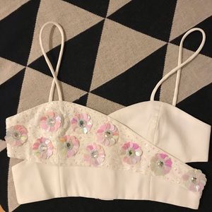 Iridescent Beaded Bralette UK size 8